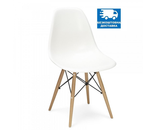 Стілець Тауер Вуд пластиковий білий Днепр - изображение 1
