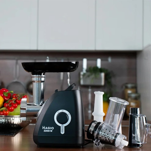 Мясорубка электрическая Magio MG-270 2200 Вт черная Київ - зображення 1