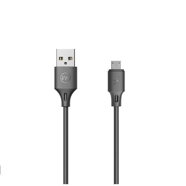 Кабель USB WK MicroUSB WDC-092m-Black 1 м черный Київ - зображення 1