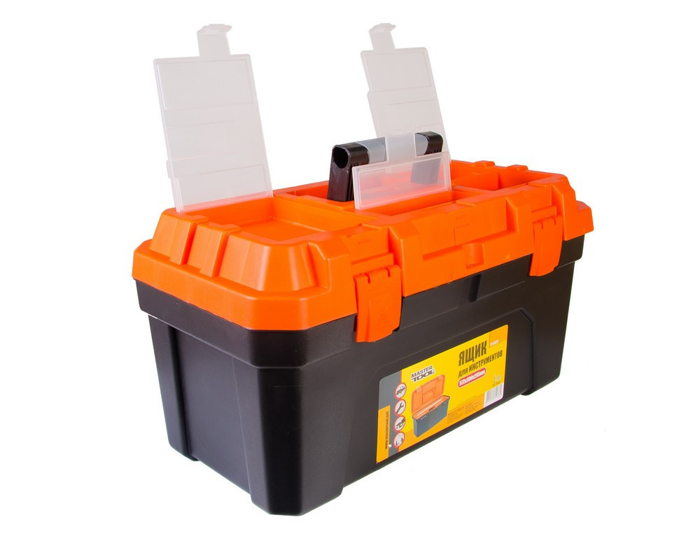 Ящик для инструментов MASTERTOOL с пластиковыми замками 22.5" 572х300х295 мм 79-6028 Харків - зображення 3