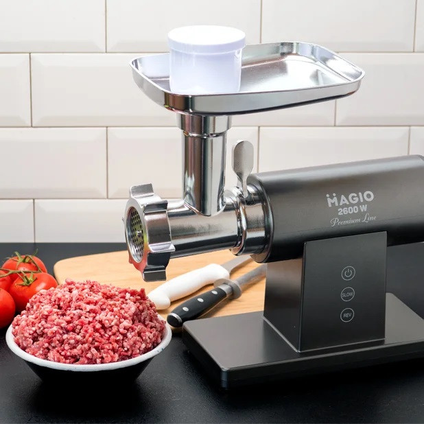 Мясорубка электрическая Magio MG-271 2600 Вт серая Київ - зображення 4