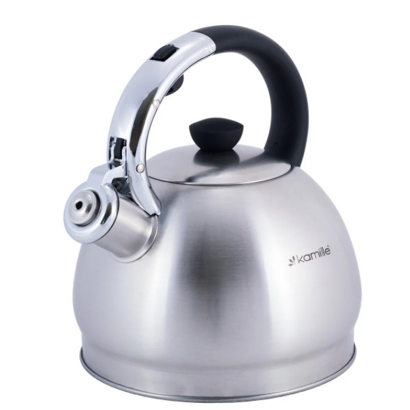 Чайник зі свистком Kamille KM-0694BN 2 л Київ - зображення 1