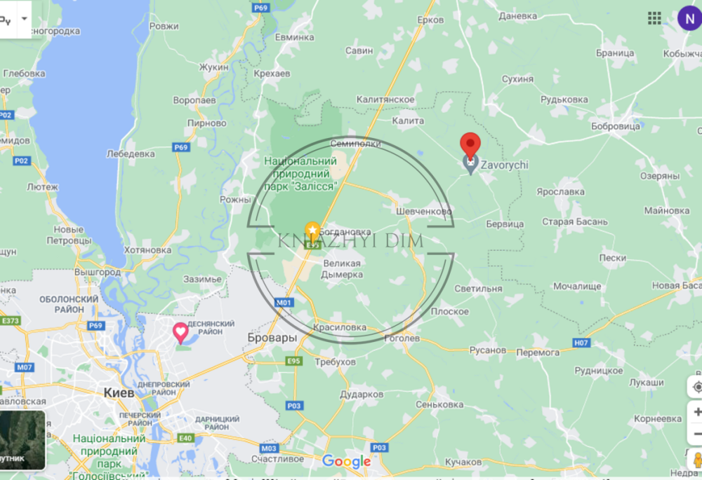 Без комиссии Продажа участка 24 сотки в с. Заворычи в 56км от Киева Броварского района Киев - изображение 1