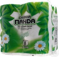 Бумага туалетная Сніжна панда Арома 8 штук в упаковке Київ - зображення 1