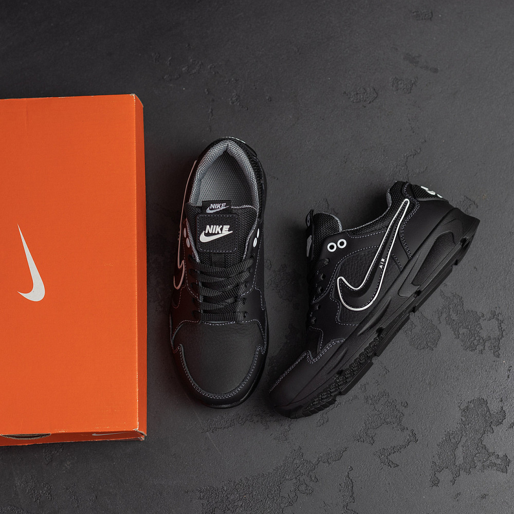 Підліткові шкіряні кросівки Air Max Black Київ - зображення 8