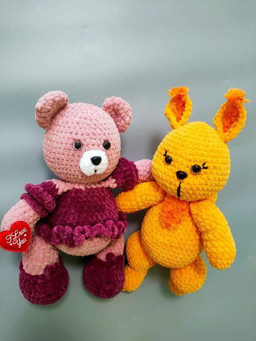 Іграшка Ведмедик м'яка в'язана дитяча ручна робота Нововолынск - изображение 4