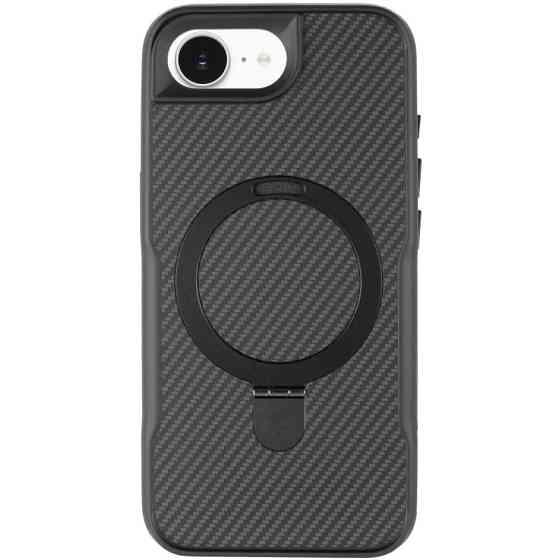 TPU+PC чехол Metal Buttons with MagSafe Carbon Ring для Apple iPhone 16e (6.1") Херсон