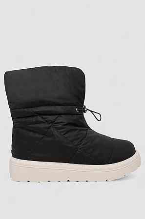 Дутики жіночі зимові на хутрі, колір чорно-бежевий (36-41р.) Одесса