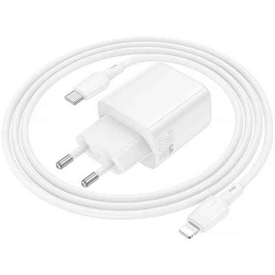 СЗУ Borofone BN27 Fuente PD20W+QC3.0 (1USB-A/1C) + кабель Type-C to Lightning Херсон