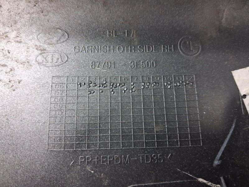 Накладка крыла Kia Sorento BL 2.5 DIESEL D4CB 2002 задн. прав. (б/у) Киев - изображение 4
