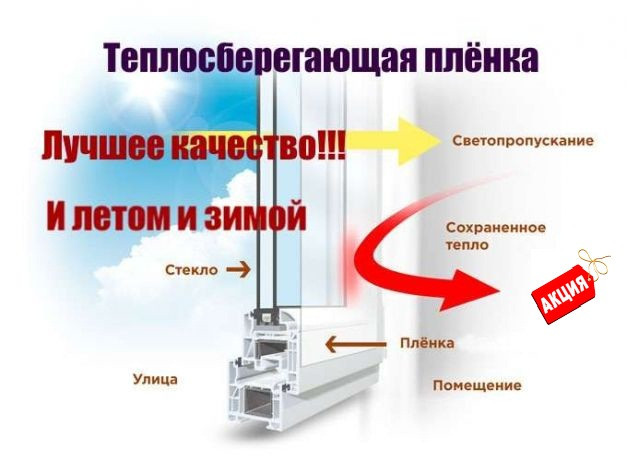 Теплосберегающая пленка для окон повышенной прочности 4мХ1.50м (50мкрн),Германия Харьков - изображение 1
