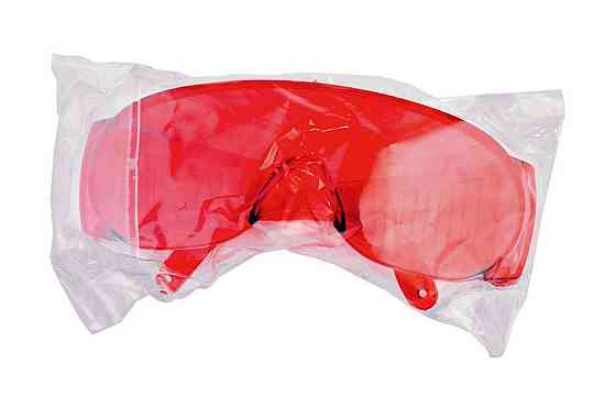 Очки открытые MASTERTOOL ОЗОН панорамная линза боковая защита красные 82-0052 Харьков