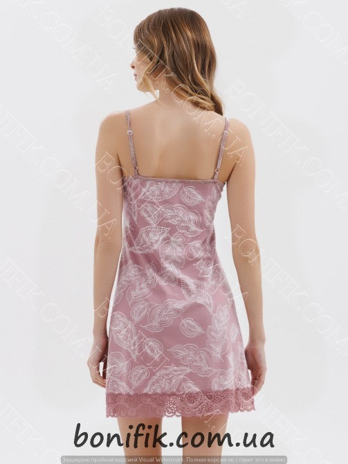 Ночная сорочка на тонких бретелях с кружевом "Petaline" (16531) (арт. 1757) Кривий Ріг - зображення 3