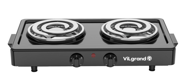 Электроплита Vilgrand VHP162D BLACK 2000 Вт черная Київ - зображення 2