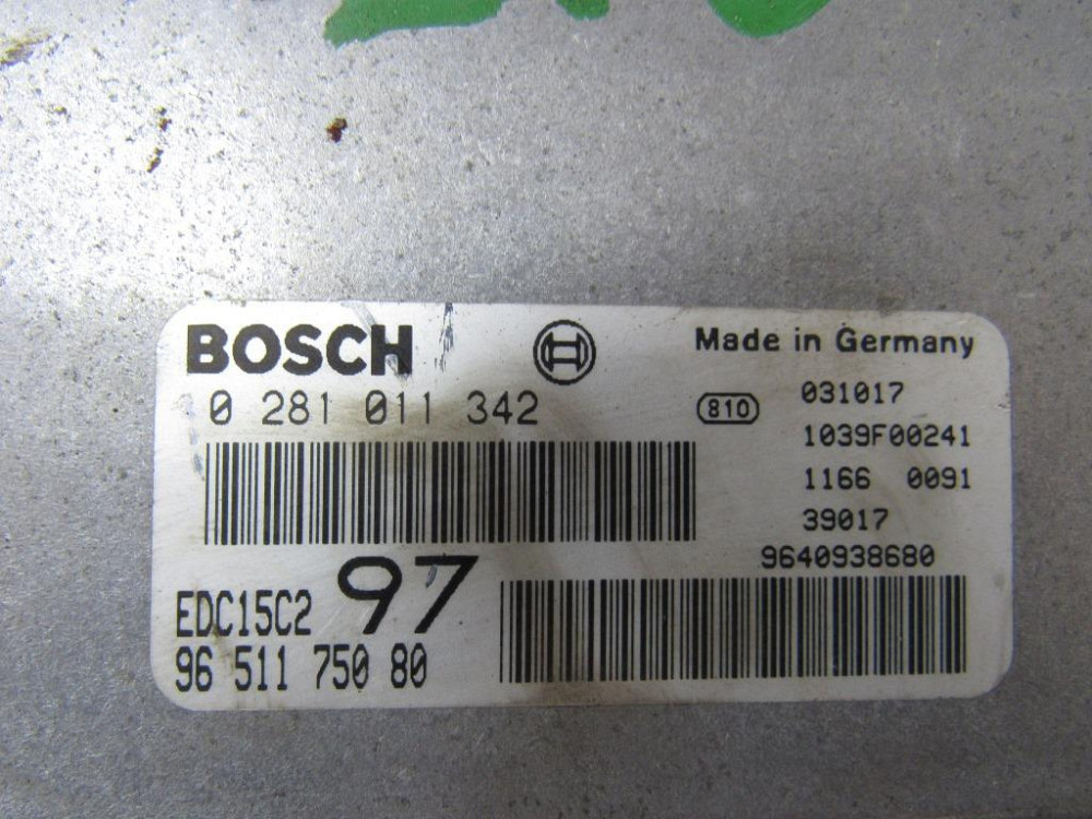 Блок управления двигателем Peugeot Expert 2.0 1996-2006 (0281011342) Ковель - зображення 2