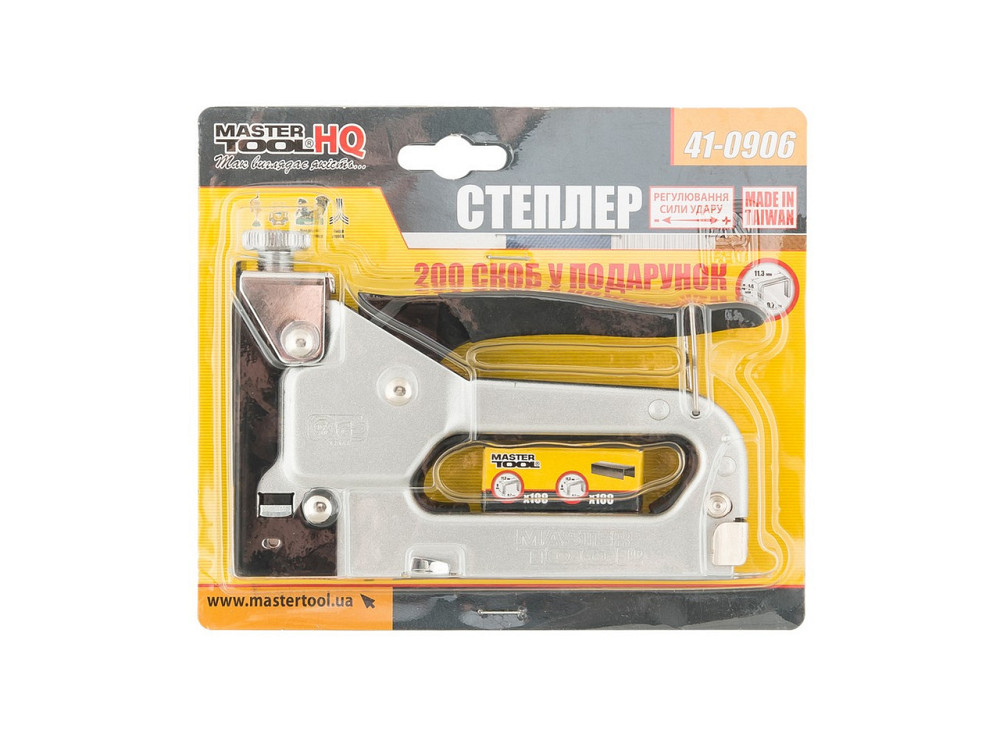 Степлер пружинный MASTERTOOL скоба R53 4-14 мм, плавная регулировка силы удара, корпус металл/хром 4 Харків - зображення 3