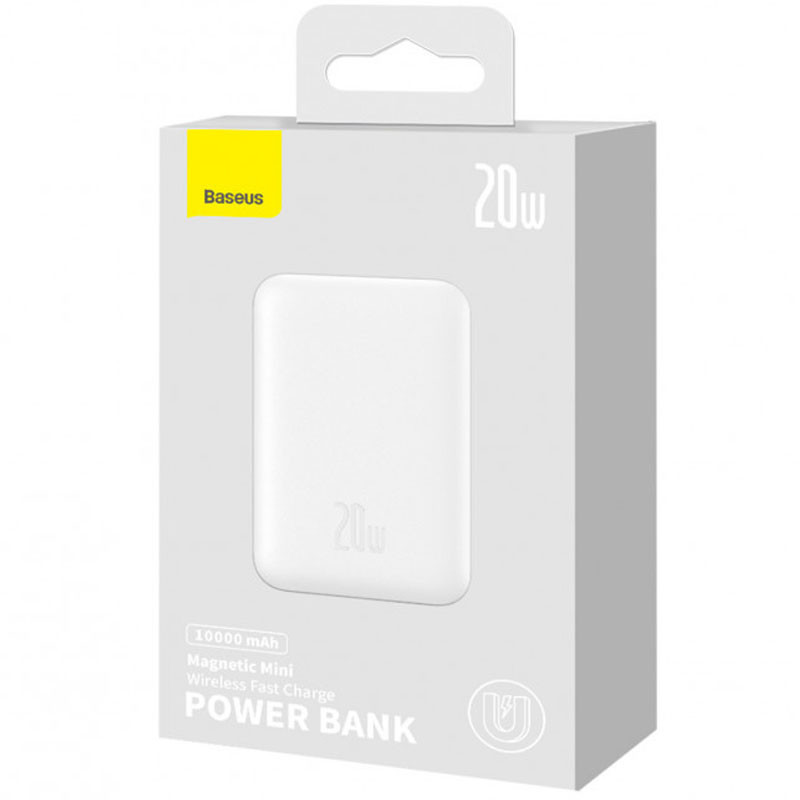Портативное ЗУ Power Bank Baseus Magnetic Mini 20W c БЗУ 10000 mAh (PPCX070001) Херсон - зображення 4