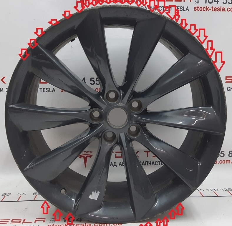 Диск колёсный GREY TURBINE 21x8.5 J с повреждением Tesla model S, model S REST 1054042-00-B Киев - изображение 1