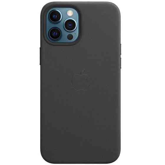 Кожаный чехол Leather Case (AAA) with MagSafe and Animation для Apple iPhone 12 Pro / 12 (6.1") Херсон