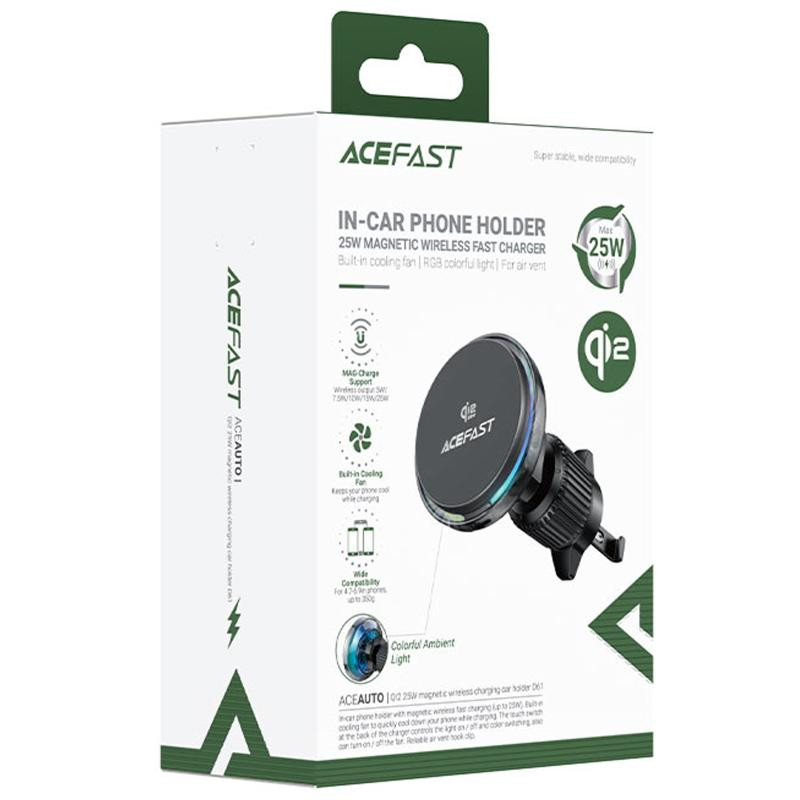 Автодержатель с БЗУ Acefast D61 Magnetic Wireless Charging 15W Херсон - зображення 2