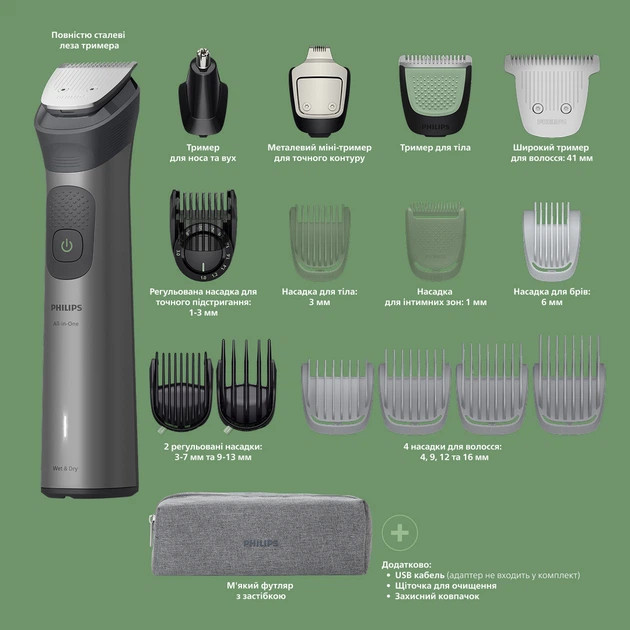 Машинка для стрижки волос Philips серии 7000 MG7941/15 графитовая Киев - изображение 2