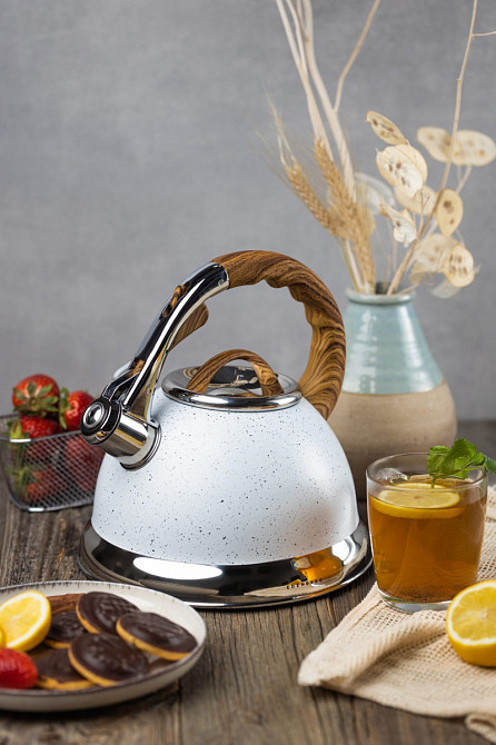 Чайник зі свистком Edenberg EB-8852-White 3 л білий Киев - изображение 1