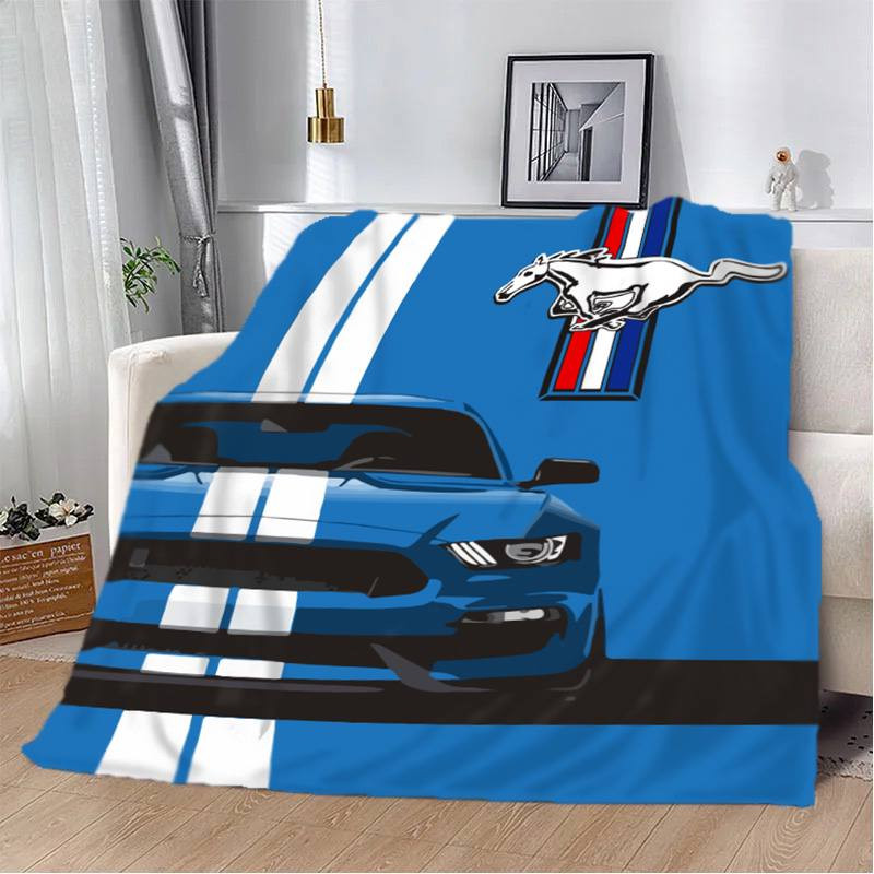 Плед 3D Синій Ford Mustang 2599_B 12433 135х160 см Київ - зображення 1