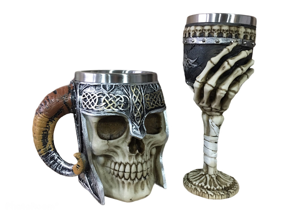 Подарочный набор Чашка Бокал 3 сюк Череп в Руке Подарок Киев - изображение 2