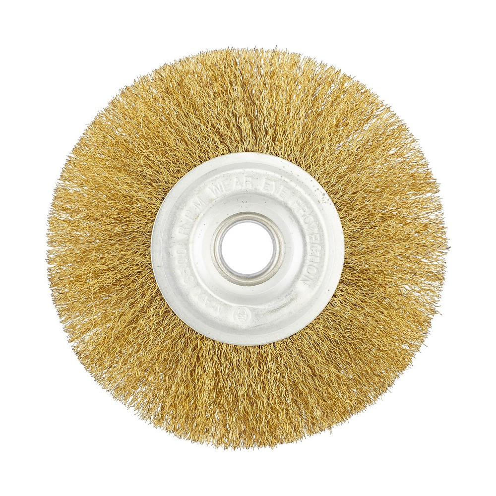 Щетка дисковая MASTERTOOL из латунированной рифленой проволоки Ø 180х22.2 мм 19-9118 Харьков - изображение 2