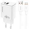 СЗУ Amaya E67D PD20W+QC3.0 (1USB-A/1C) + кабель USB to MicroUSB Херсон