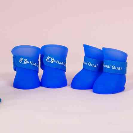 Черевики для собак на липучці 11637 M сині Київ