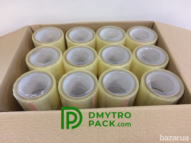 Скотч 66 м 72 мм упаковочный широкий прозрачный (клейкая лента) 40 мкм Херсон - изображение 7