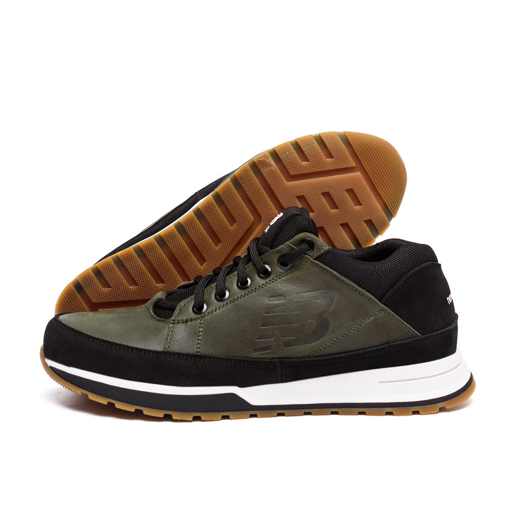 Мужские кожаные кроссовки NB Clasic Green Киев - изображение 1