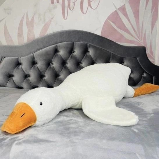 Гігантська м'яка плюшева іграшка Гусь-обіймусь 110 см білий подушка Гусь-обіймашка Львов - изображение 7