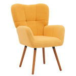 Крісло у вітальню жовта, сіра тканина Флор Дніпро - зображення 4