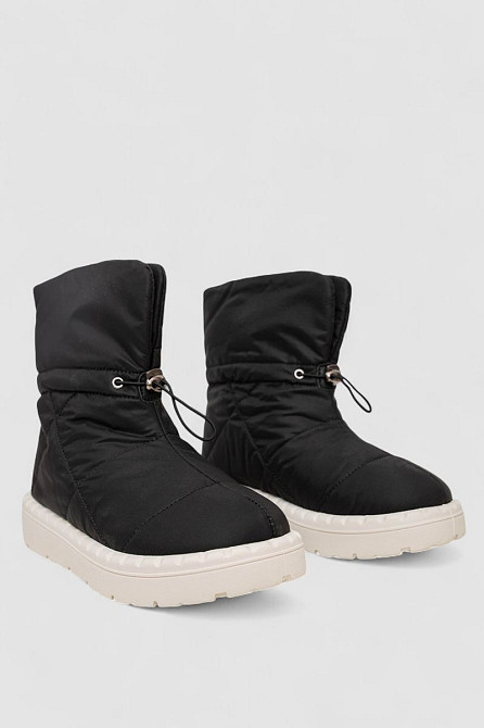 Дутики жіночі зимові на хутрі, колір чорно-бежевий (36-41р.) Одесса - изображение 1