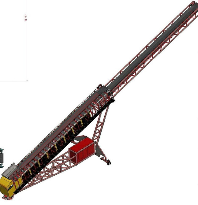 Телескопічна радіальна стрічка конвеєрна, Радіальний укладач 45 метрів. Киев - изображение 3