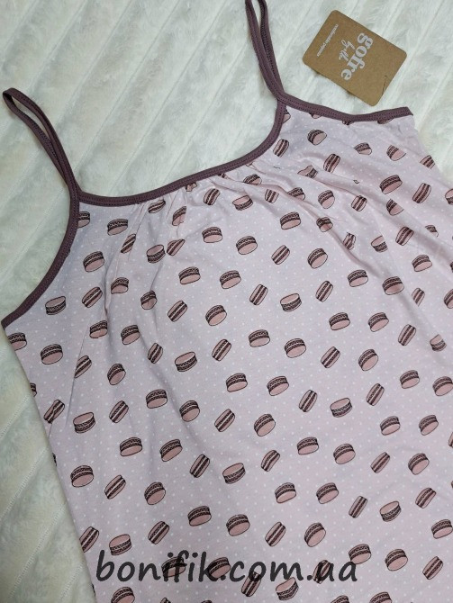 Женская ночная сорочка на тонкой бретели "Sweets" (арт. LDK 112/22/03) Кривий Ріг - зображення 5