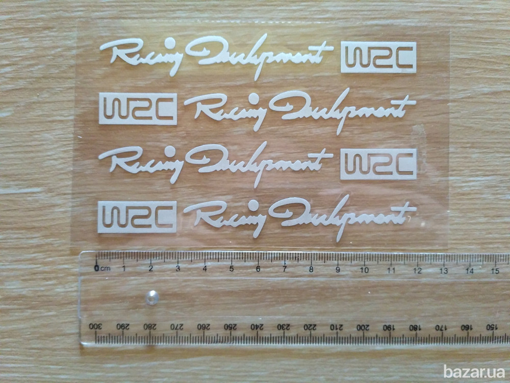 Наклейки на ручки WRC Белые номер 3,диски, дворники машины светоотражающая Бориспіль - зображення 5