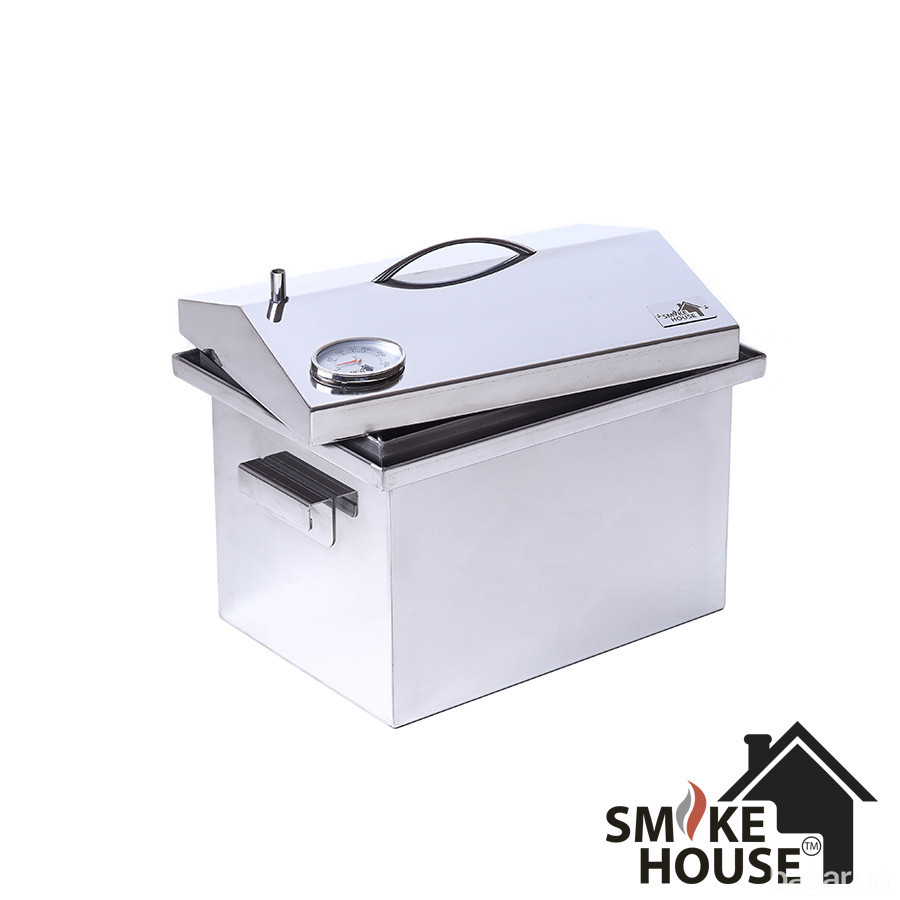 Коптильня из нержавейки SmokeHouse M DeLuxe с термометром Харків - зображення 9