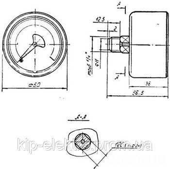 Манометр авиационный МА-250КМ (МА,  МА250КМ, МА 250КМ) - осевой штуцер (ОШ) Киев - изображение 3