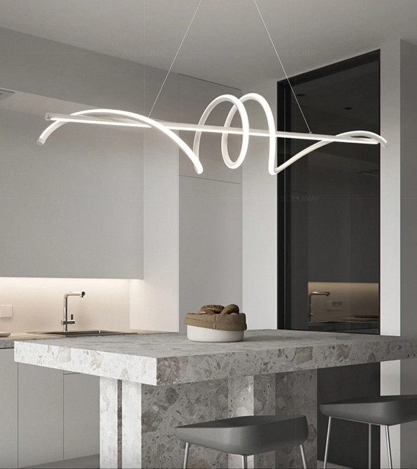 Люстра стельова LED K23-1000-wh-k Білий 30-100х20х100 см. Київ - зображення 1