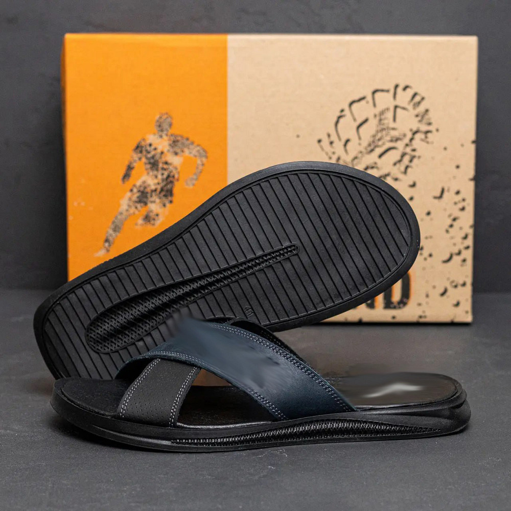 Мужские кожаные  летние шлепанцы-сланцы Київ - зображення 9