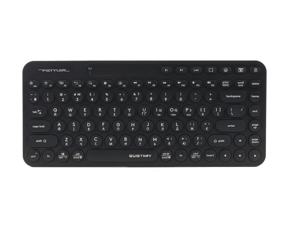 Клавиатура беспроводная A4Tech FBK36C AS Black черная Київ - зображення 1