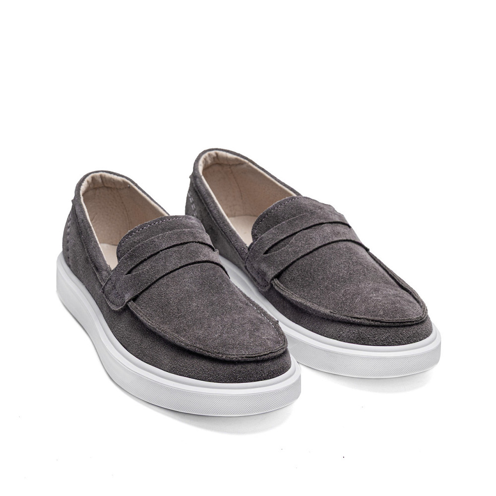 Мужские кожаные лоферы Urban Style Grey Київ - зображення 3