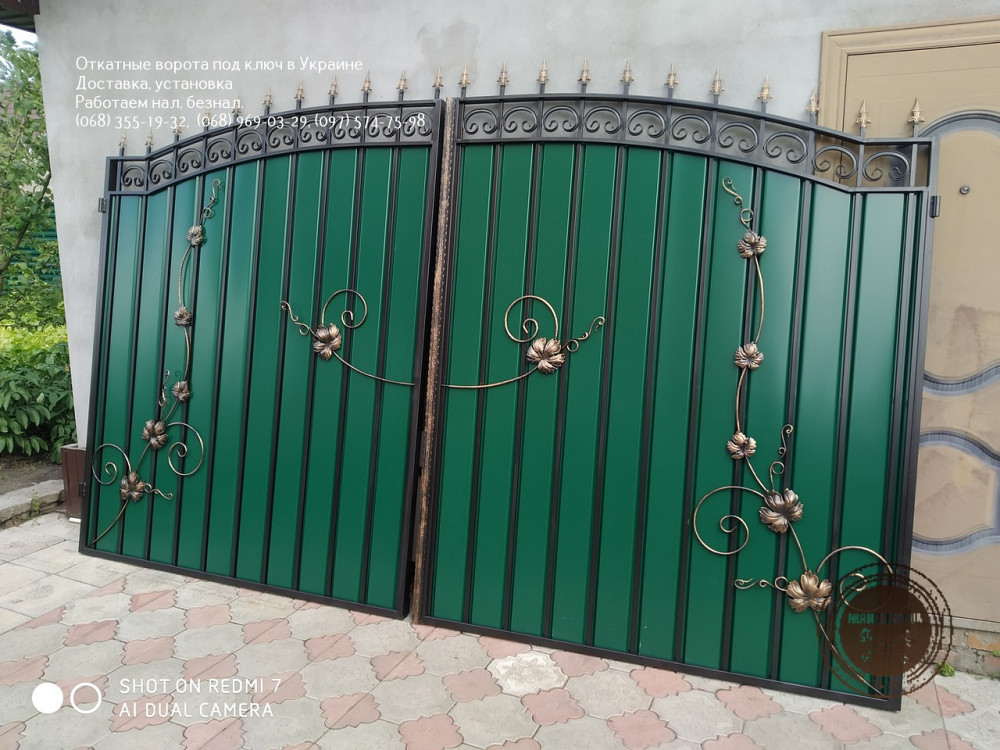 Ворота распашные с ковкой и без. Откатные ворота Кривой Рог - изображение 5