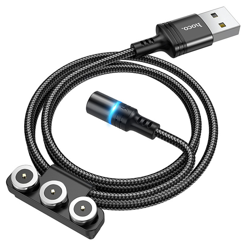Уценка Дата кабель Hoco DU42 Magnetic 3in1 Lightning-microUSB-Type-C (1m) Херсон - изображение 5