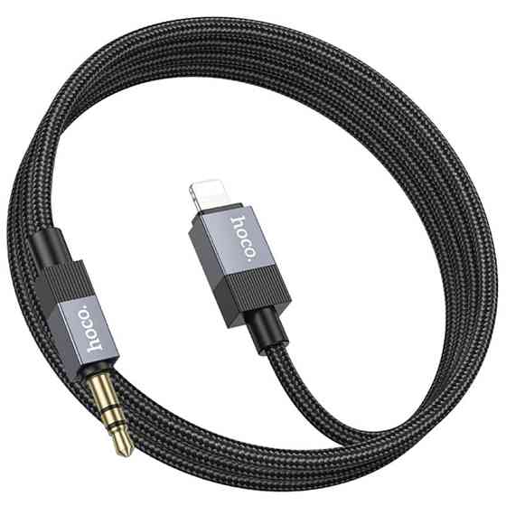 Аудио кабель Aux Hoco UPA32A Clever digital (Lightning to AUX 3.5mm) (1m) Херсон
