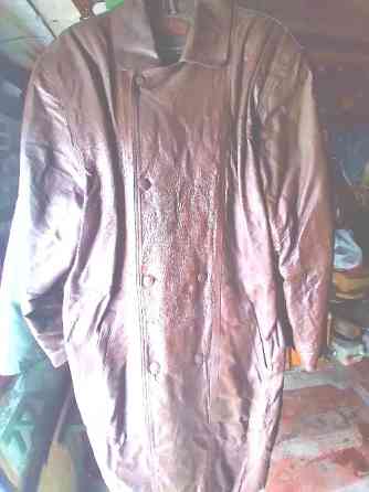 кожаное коричневое пальто 48-50р. Харків