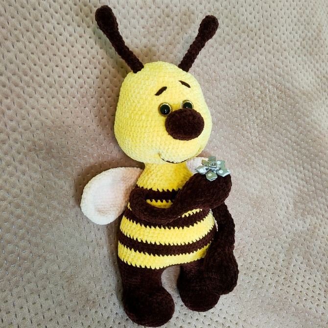 Бджола іграшка в'язана дитяча ручная работа подарунок сувенір hand made Нововолинськ - зображення 4